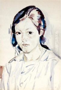 Madchenbildnis, 1920 
Potrait Of A Girl, 1920 by Giovanni Giacometti