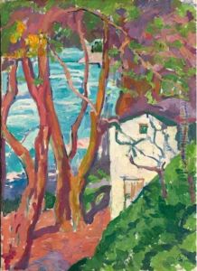 Haus Unter Baumen Am Seeufer, 1917
House Below Trees At The Lake Shore, 1917 by Giovanni Giacometti