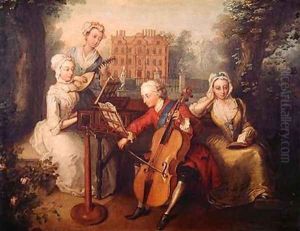 Frederick Prince of Wales and his Sisters 1733 by Philipe Mercier
