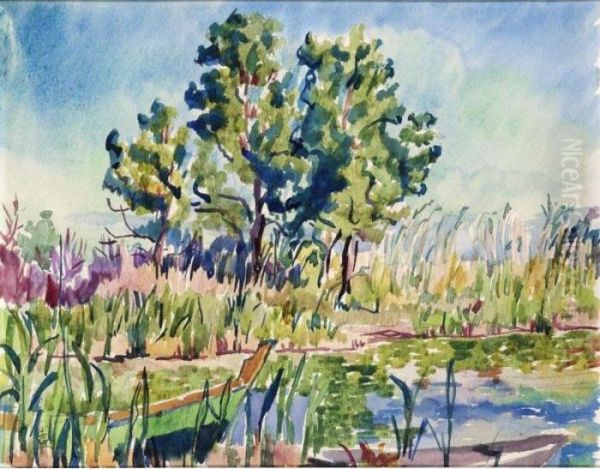 Riedlandschaft Mit Booten Reed Landscape With Boats - view 1