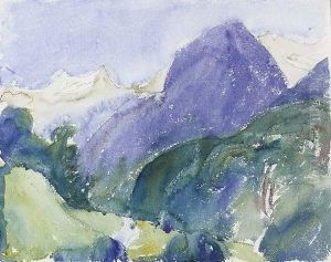 Sommerliche Landschaft Im Engadin. by Giovanni Giacometti
