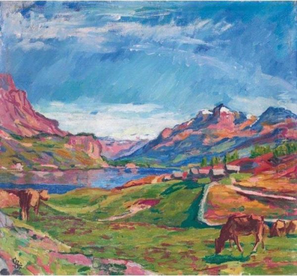 Blick Von Maloja Auf Den Silsersee - view 1