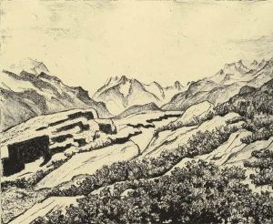 Fruhling In Den Engadiner Bergen by Giovanni Giacometti