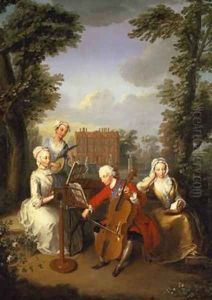 The Music Party Frederick Prince of Wales and his sisters 1733 by Philipe Mercier
