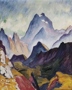 Paesaggio Di Montagna 'piz Duan' by Giovanni Giacometti
