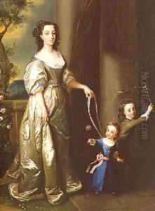 Portrait of Mrs Thomas Fane with her children John and Anne by Philipe Mercier