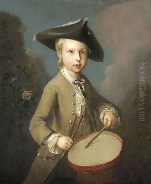 A young drummer boy - view 1