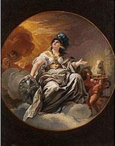 Weibliche Allegorie In Gestalt Der Athene Mit Attributen Des Christentums by Corrado Giaquinto