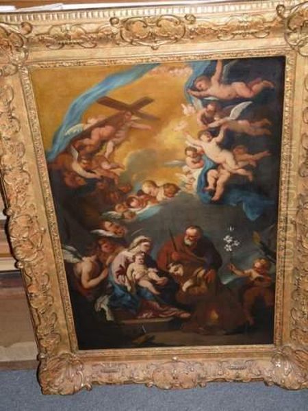La Sainte Famille Avec Saint Antoine De Padoue Et La Croix - view 1