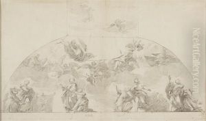 L'apparizione Ai Dodici Apostoli by Corrado Giaquinto