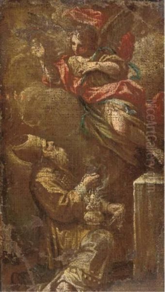An Angel Appearing To A Bishop In A Vision: A Fragment - view 1