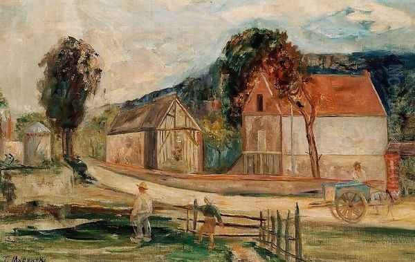 Old farmhouses in a French village - view 1