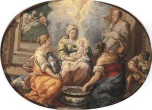 The Holy Family With Female Attendants