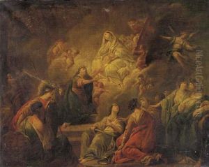Madonna And Child Appearing To A Queen