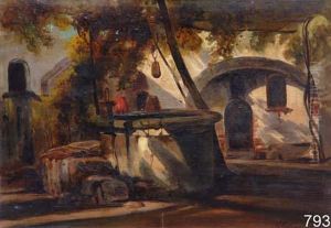 Interno Di Cortile Con Pozzo