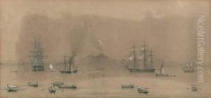 Navires Au Large De Naples