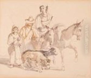 Contadini by Giacinto Gigante