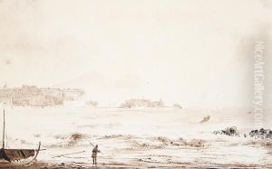 Fishing In The Bay Of Naples by Giacinto Gigante