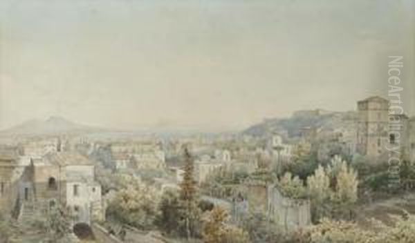 A View Of Naples From The Salute, Looking Towards The Vesuvius - view 1
