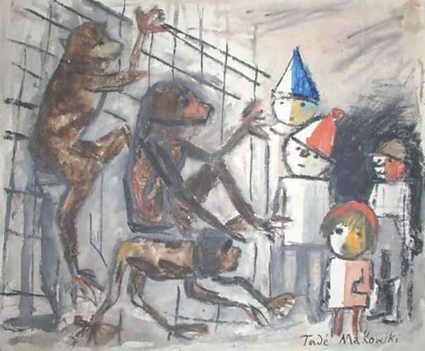 Singes et quatre enfants - view 1