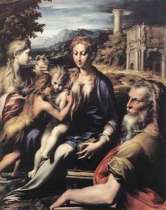 Madonna and Child with Saints c. 1530 by Girolamo Francesco Maria Mazzola (Parmigianino)