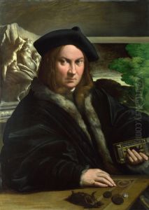 Portrait of a Man 1523 by Girolamo Francesco Maria Mazzola (Parmigianino)