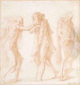 Three Old Men, c.1535 by Girolamo Francesco Maria Mazzola (Parmigianino)
