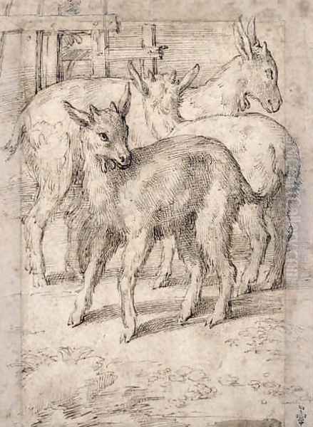 Study for Three Kids before a Fence, after 1530 - view 1