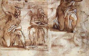Study for Saints by Girolamo Francesco Maria Mazzola (Parmigianino)