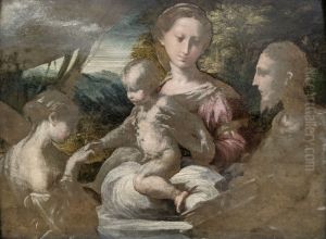 Study for The Mystic Marriage of St. Catherine, c.1527