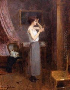 Jeune Femme Se Coiffant by Victor-Gabriel Gilbert