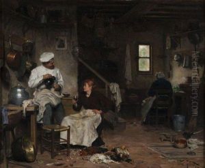 Aux Cuisines. by Victor-Gabriel Gilbert