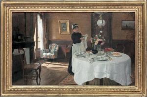 Laying The Table by Victor-Gabriel Gilbert