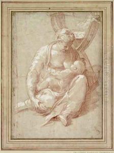 Virgin Seated on the Ground, Nursing the Child