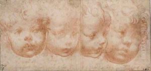 Study of Four Childrens Heads, c.1522-23
