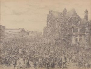 Marche Anime Devant L'eglise St Eustache A Paris thumbnail