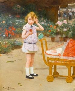 Looking After Baby by Victor-Gabriel Gilbert