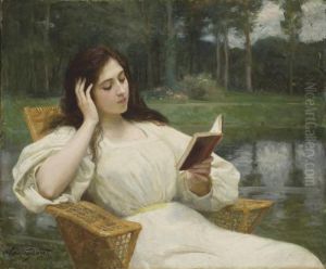 Jeune Femme Lisant by Victor-Gabriel Gilbert
