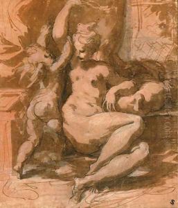 Venus disarming Cupid