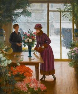 Buying Flowers by Victor-Gabriel Gilbert