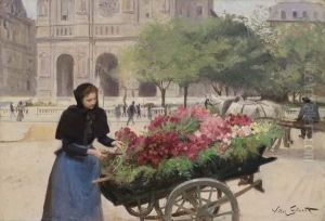 Marchande De Fleurs Devant L'eglise De La Trinite Marchande De Fleurs Devant L'eglise De La Trinite