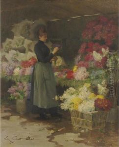 The Flower Market by Victor-Gabriel Gilbert