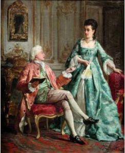 La Conversation Galante by Victor-Gabriel Gilbert