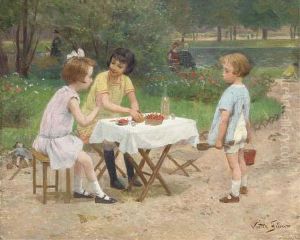 Playtime In The Park by Victor-Gabriel Gilbert