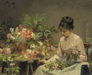 La Marchande De Fleurs by Victor-Gabriel Gilbert