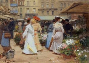 Flower Market by Victor-Gabriel Gilbert