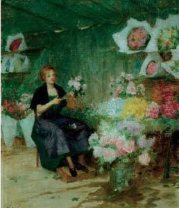 La Marchande De Fleurs by Victor-Gabriel Gilbert