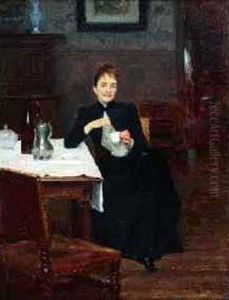 < La Tasse De The >. by Victor-Gabriel Gilbert