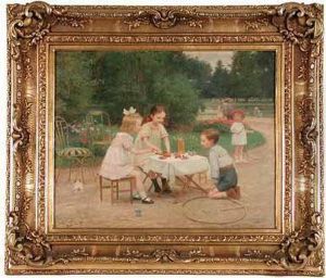"le Gouter Dans Le Parc". by Victor-Gabriel Gilbert