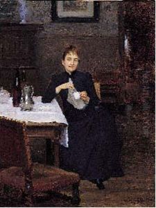 La Pause-cafe by Victor-Gabriel Gilbert